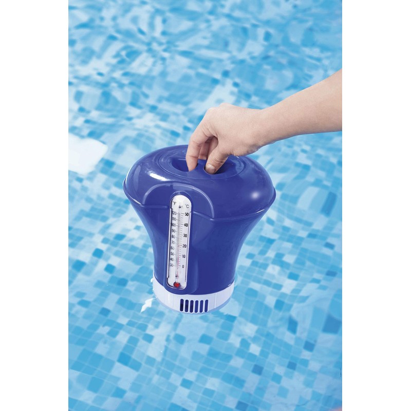 Chemicals with Thermometer Diameter 18 cm Pool Chlorine Dosage Float,