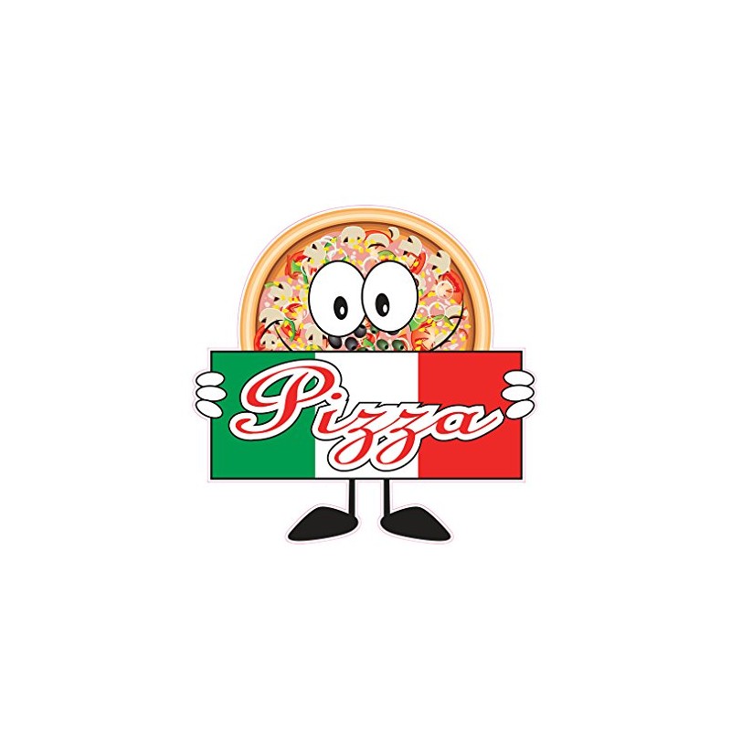 Pizza Concession Restaurant Die-Cut Window Static Cling 14 inches Inside
