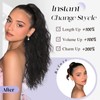 Sofeiyan Ponytail Hairpiece with Clip, 56 cm Long Wavy Curly