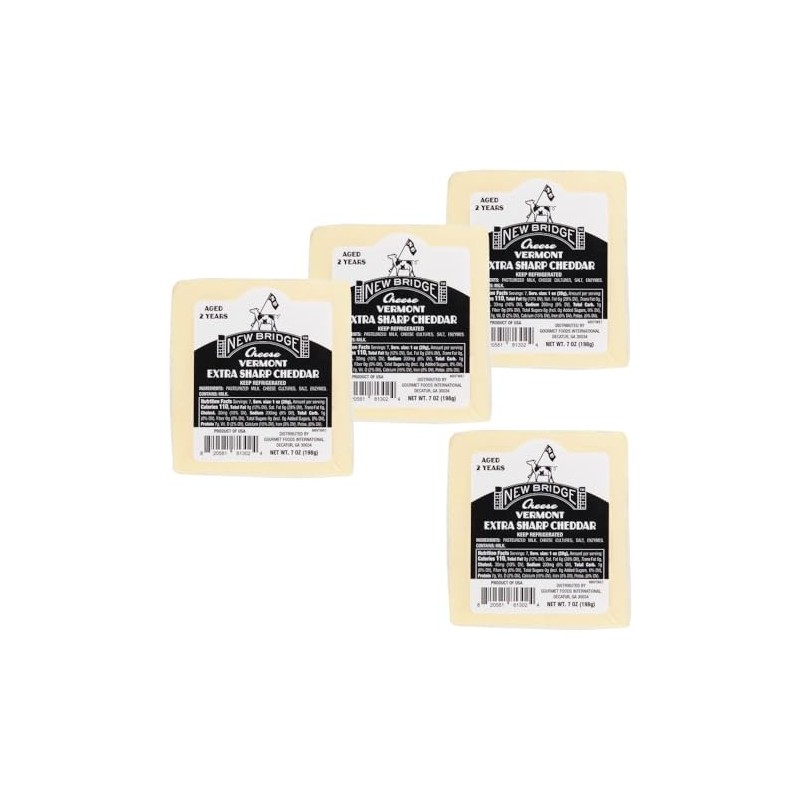 New Bridge Cheese, 7 oz, 4 Pack (7 oz, Aged