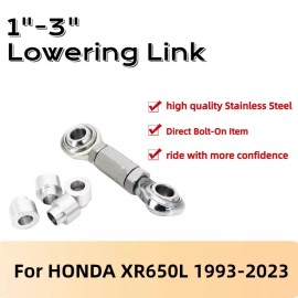 hdperformanceparts For Honda XR650L 1993-2023 Adjustable 1 to 3" Rear Lowering Link Stainless Steel