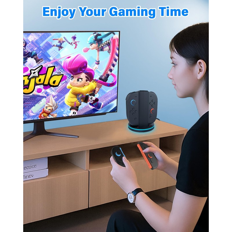 Controller Charger Compatible with Switch 2, Charging Station for JoyCon