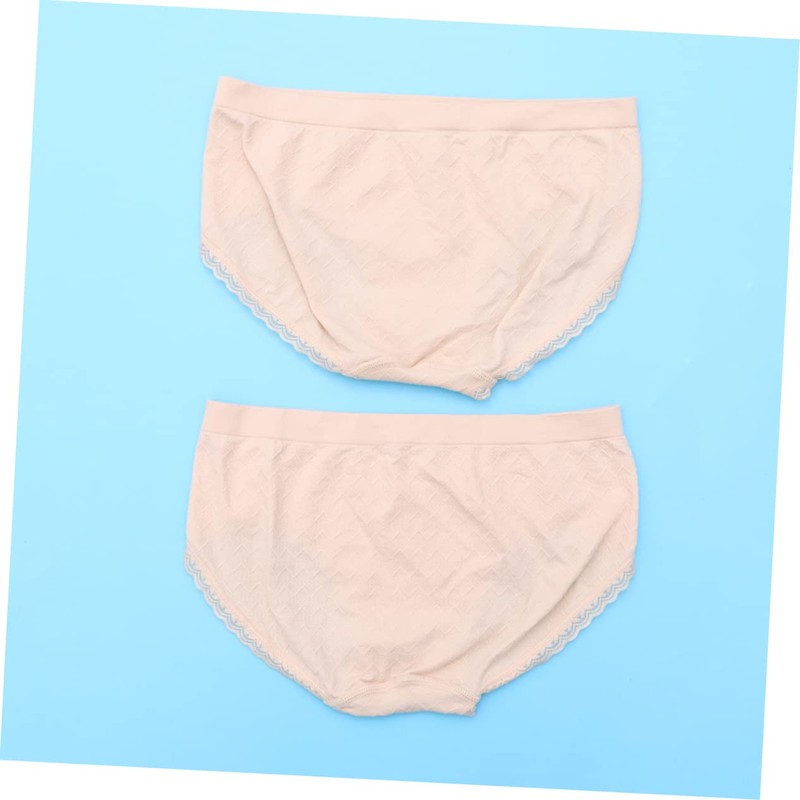 Healeved 2Pcs Seamless Breathable Women Briefs Elastic High Waist Underpants