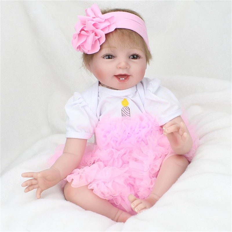 Pink Crown Reborn Baby Dolls Clothes for 20-23 Inch Pure