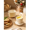 Sweese Embossed French Butter Crock with Water, Ceramic Butter Keeper