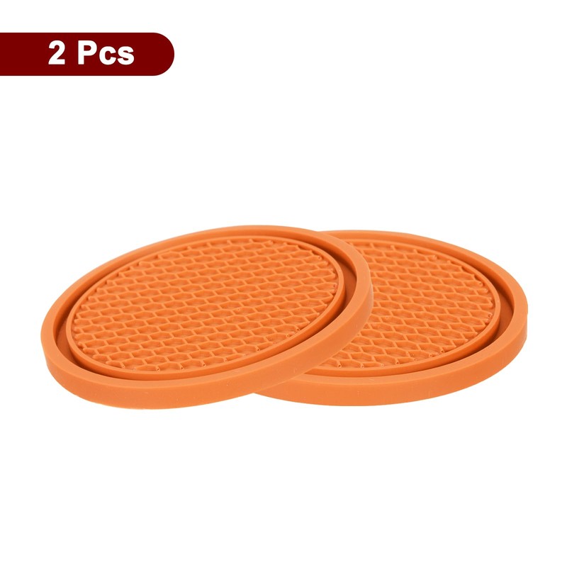 sourcing map 2pcs Car Cup Coasters Universal PVC Car Cup