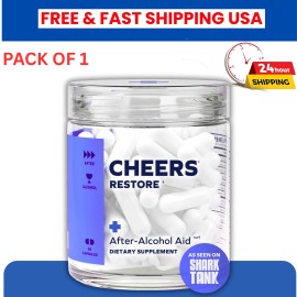 Cheers Restore Supplement w DHM + L-Cysteine After-alcohol Aid Support Your Live