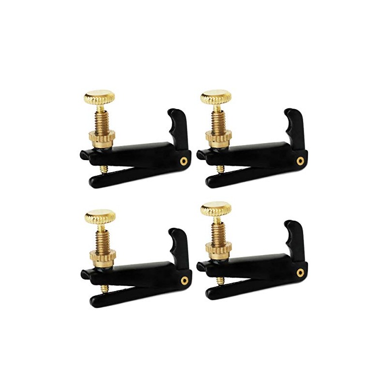 Jiayouy 4Pcs Violin Fine Tuners 3/4-4/4 String Adjuster Fine Tuner