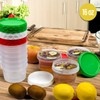 EONJOE 16 oz Plastic Freezer Containers with Lids 2 Cup