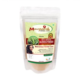 Aloe Vera Powder (Aloe barbadenis) / 100% Pure, and Organic 100g (3.5 oz) - Resealable Zip Lock Pouch