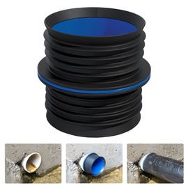 Fernco 6" ICON Pushfit DWV Internal Coupling Sheared Off Pipe Connector, Plastic, Cast Iron and Copper