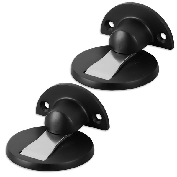Nicheez Magnetic Catch Door Stopper Set of 2 (Black)