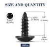 #8 x 3/8" Wood Screw 100Pcs Truss Head Phillips 18-8