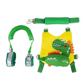 3 in 1 Kids Walking Leash, Toddler Harness Leash, Anti Lost Wrist Link, Anti Lost Child Backpack with Safety Leash, Kids Walking Wristband Assistant Strap Belt for Boys, Girls Outdoor Activity