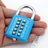 MIONI 10 position button combination padlock, 5 position locking mechanism,
