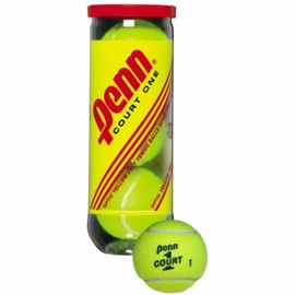 Penn Court 1 Recreational Tennis Balls - Regular Duty Felt Pressurized Tennis Balls - 1 Can, 3 Balls