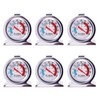 Fridge Thermometer, Stainless Steel, Pack of 6, Freezer Thermometer Indoor,