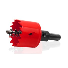 Bi-Metal Hole Saw 40 mm Universal Hole Drill HSS M42 Hole Saw with Triangle Shank for Wood PVC Aluminium Rustproof Metal