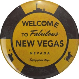 Fallout New Vegas button Pin Lapel Pin Brooch Steel Pins Badge 0.75"