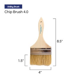 Pro Grade Chip Paint Brushes - 96-Pack - 4" Chip Brushes for Paints, Stains, Varnishes, Glues, & Gesso - Home Improvement - Interior & Exterior Use
