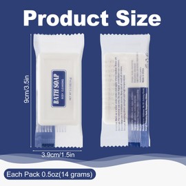 Travel Size Bars Soap in Bulk, Individually Wrapped 0.5 oz Mini Small Body Hand and Face Soaps Toiletries Amenities for Hotel, Shelter/Homeless/Nursing Home/Charity/Motel/Guest Bathroom (200)