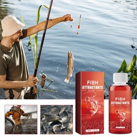 Fish Attractant | 60ml Fish Lure Attraction Enhancer | High-Visibility Catfish Attraction, Weather-Resistant Fishing Gear for Saltwater Freshwater Riverbank