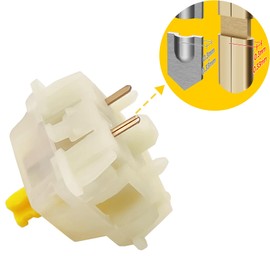 DRAOZA Gateron Milky Yellow Pro V2 Switches,Pre Lubed Linear 5 Pin Switch Compatible MX Mechanical Gaming Keyboard(36 PCS)