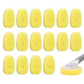 UWSTE 16Packs Dish Wand Sponge Refills for Scrub Daddy Dish Daddy - Replacement Heads for Dish Sponges, Non Scratch Dish Washing Scrubbers, Kitchen Dish Cleaning (Only Refills)