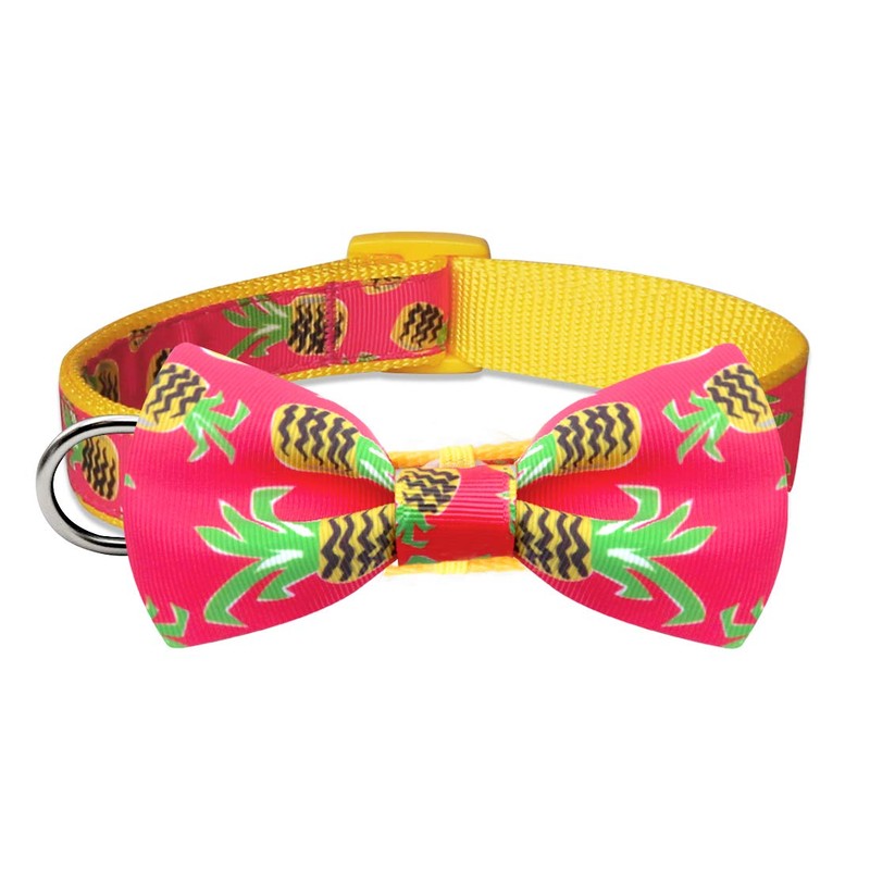 Azuza Bowtie Collar para perro, piña, Pineapple, M (Neck:14'' -