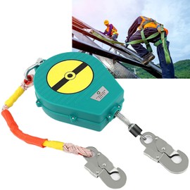 5m Automatic Retractable Fall Arrester Lifeline - High-Altitude Fall Protection for Roofing Construction - Personal Protective Equipment, Height Safety Device