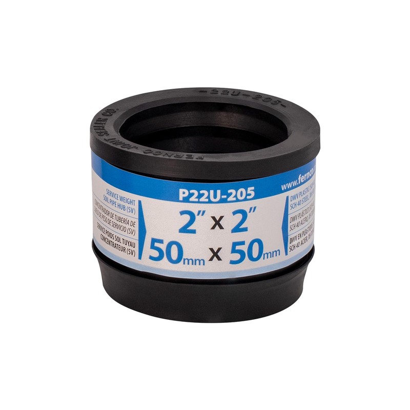 Fernco P22U-205 2-in. Service Weight Cast Iron Hub to 2-in.