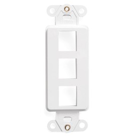 Leviton QuickPort Decora Insert, 3-Port, 41643-W, White