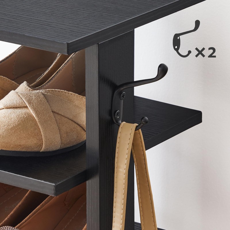 HOOBRO 8 Tiers Vertical Shoe Rack, Wooden Shoe Storage Organizer