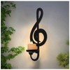 Musical Notes Wall Decor, Black Metal Candle Sconces Set, Music