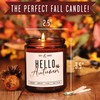 Fall Candles - 'Hello Autumn' Fall Candle w/Apple, Cinnamon &