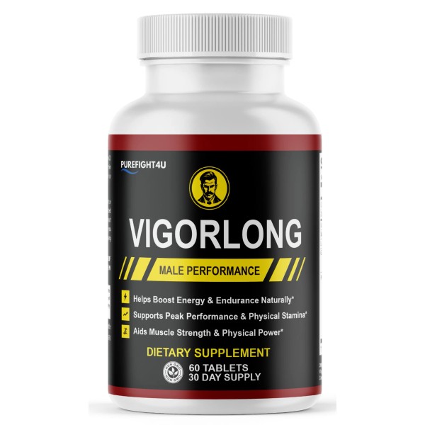 PUREFIGHT4U VigorLong Men Supplement Formula for Energy & Stamina, Vigor