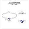 JERWLI Evil Eye Anklet Sterling Silver Evil Eye Layered Ankle