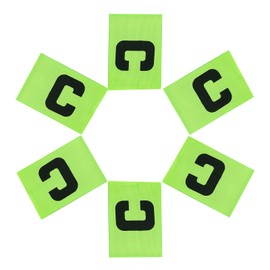 Soccer Captain Armband, Anti-Drop Captain Armbands for Youth and Adult,Adjustable Football Basketball Player Bands - Pack of 6 (Green)