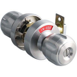 Men or Women Bathroom Privacy Door Knob Lock with Large Indicator, Thumbturn Lock, ANSI Grade2, for Office Home Apartment Airbnb Restrooms