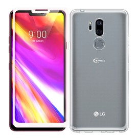 For LG 2in1 Premium 9H Hardness Screen Protector Crystal Case for LG G7 ThinQ LM-G710PM