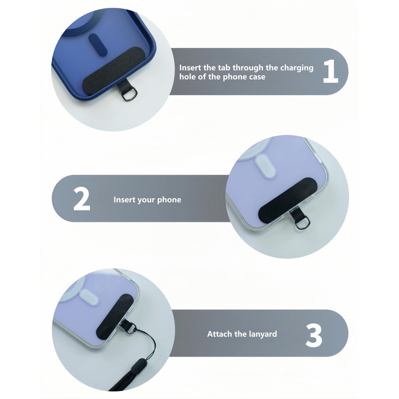 Rikasetu Phone Tether Tab, 10 Pcs CellPhone Lanyard Tether Tab