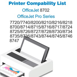 952XL Ink Cartridges Combo Pack Compatible for HP 952 XL for HP952 OfficeJet Pro 8710 7740 8720 8725 8210 8715 8702 8740 7720 8730 8216 Printers Black Cyan Magenta Yellow 4-Pack