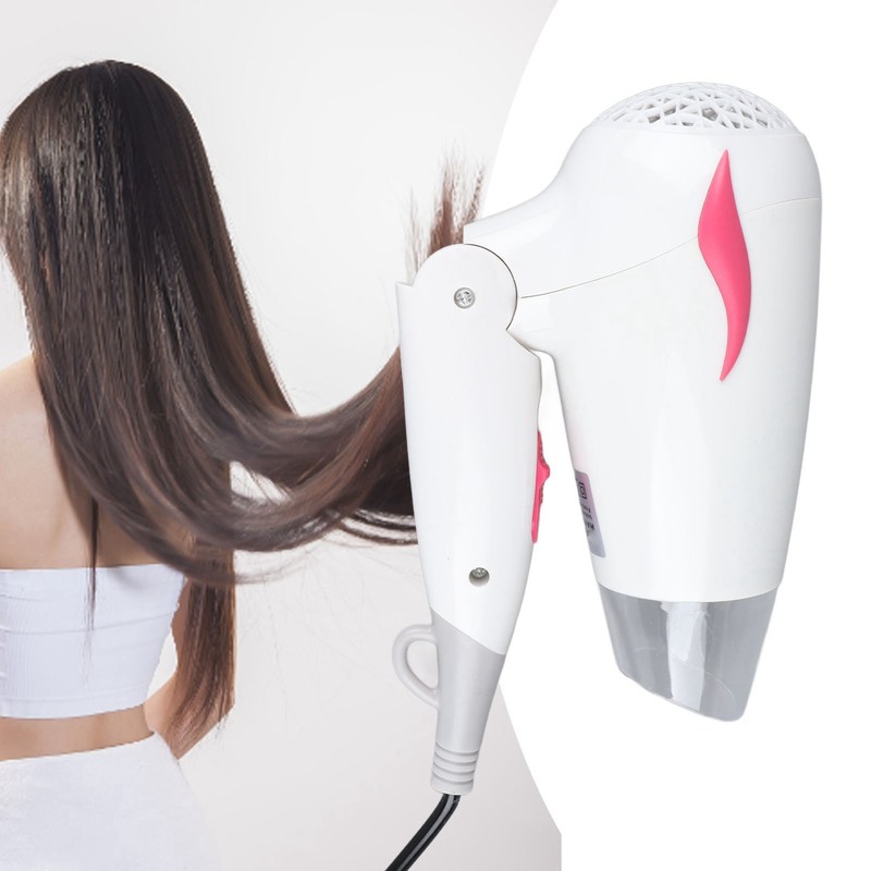 Hair Dryer Hotel Adjustable Compact Blow Dryer with Folding Handle