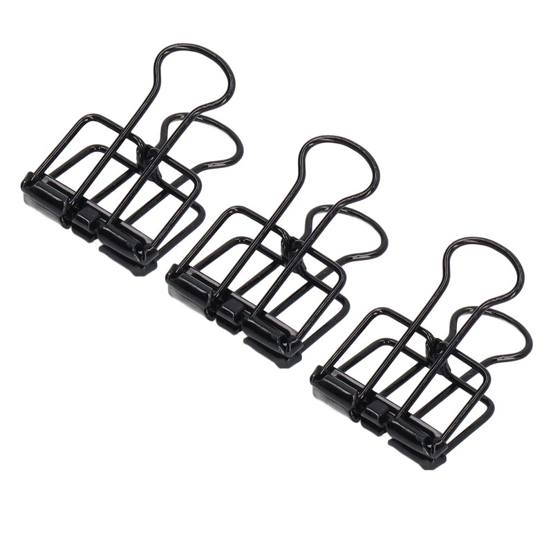 80Pcs Hollow Binder Clips 0.7in Sturdy Metal Hollow Out Strong