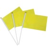 50 Packs Yellow Small Flags on Sticks Hand Waving Flag
