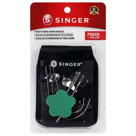 Singer 51026 ProSeries Heavy Duty Household Hand Needles with Storage Pouch and Needle Puller, Teal