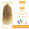 14 Inch Pre-Looped Yanky Twist Crochet Hair, 30 Strands/Pc, Mini