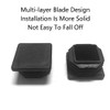 30Pcs Square Plastic Plug, 40mm x 40mm Square Tube Inner