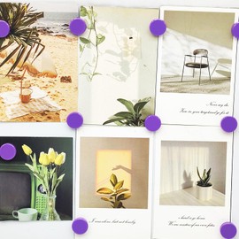 DUJEQM Round Fridge Magnets, Small Refrigerator Magnet, Whiteboard Magnets for Office, Notice Boards (2cm magnet-Purple-30pcs)