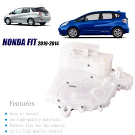 Unikpas Front Left Power Door Latch Assembly Compatible for Honda Fit 2009-2014 Replace Driver Side Door Lock Actuator Motor